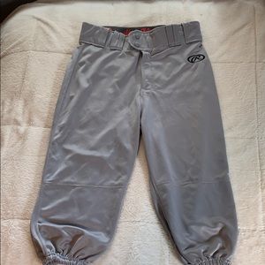 Gray Rawlings Softball Pants Adult Medium